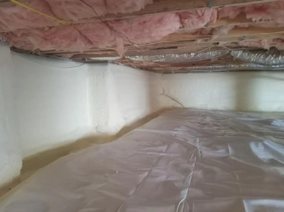 Crawl space encapsulation with closed-cell spray foam for Roof Maintenance in Sidney